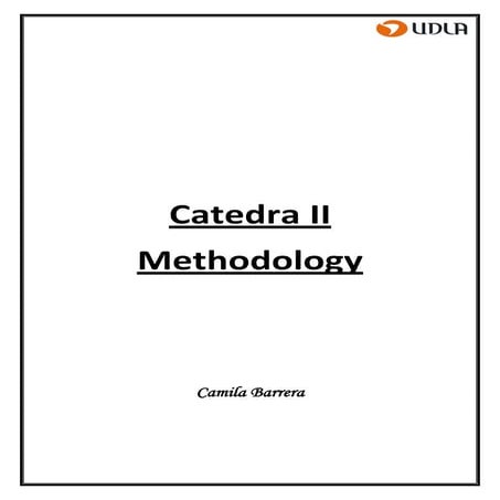 Catedra ii methodology ii part 1 and 2