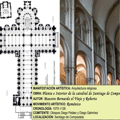 Catedral de santiago plante e interior