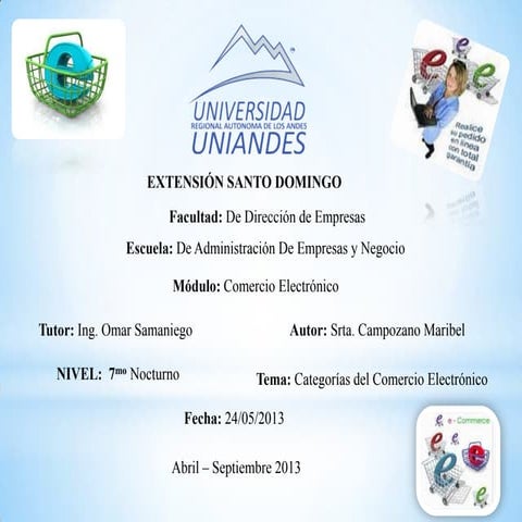 Categorias del comercio electronico