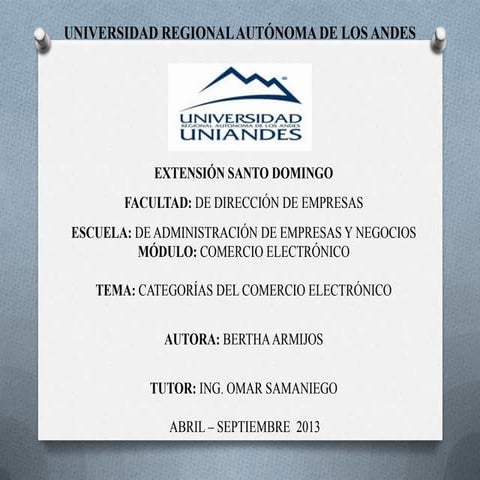 Categorias del comercio electronico