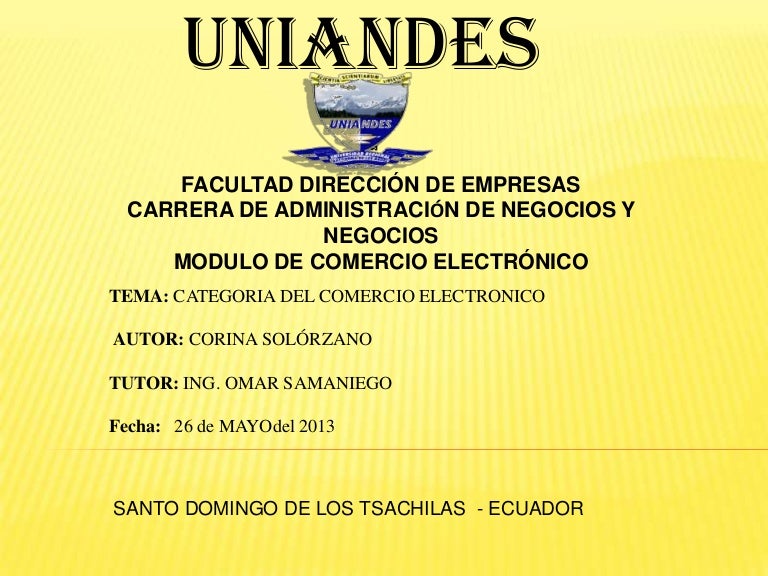 Categorias del comercio electronico