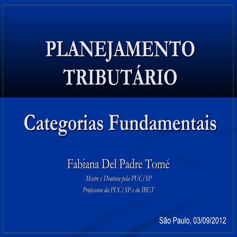 Categorias Fundamentais - Professora Fabiana Del Padre Tomé - Aula do dia 03/...