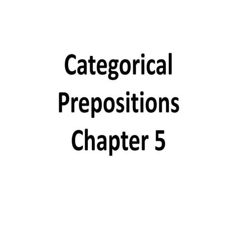 Categorical prepositions