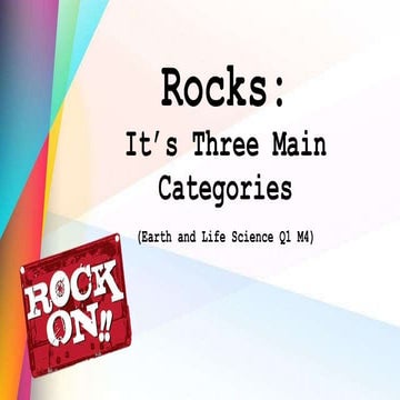 Categories of rock