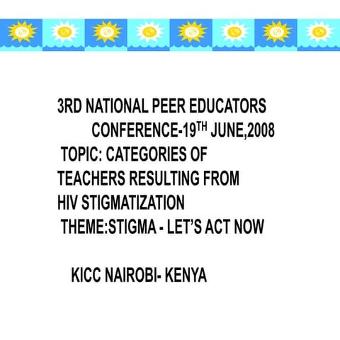Categories of teachers resulting from hiv stigmatization in kenya kenepote