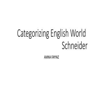 Categorizing English world
