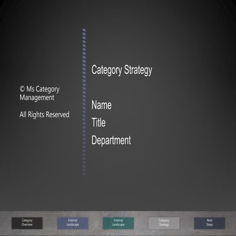 Category Sourcing Strategy Template