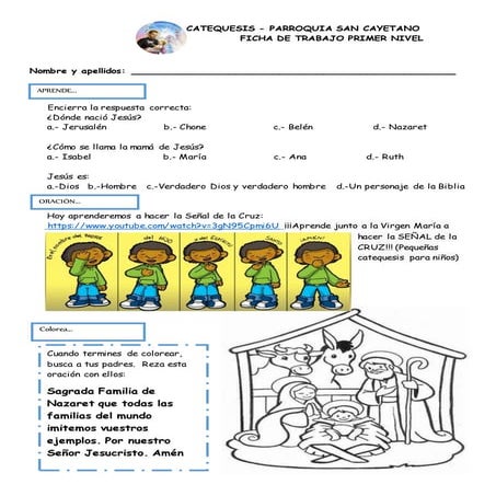 Catequesis ficha