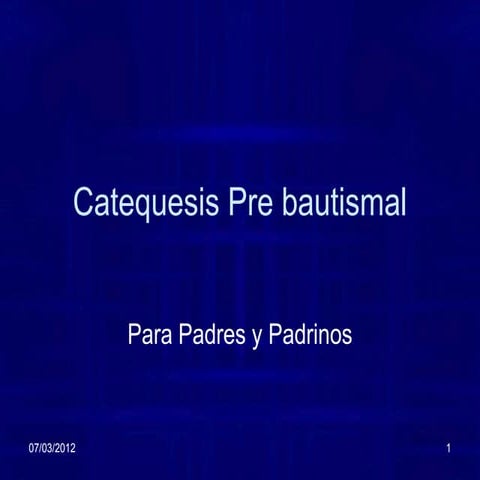 Catequesis pre bautismal