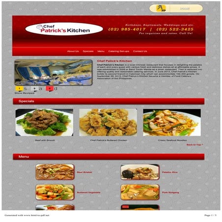 Caterer | Asian Restaurants - Chef Patricks Kitchen
