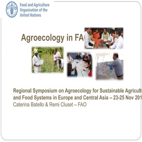 Agroecology in FAO