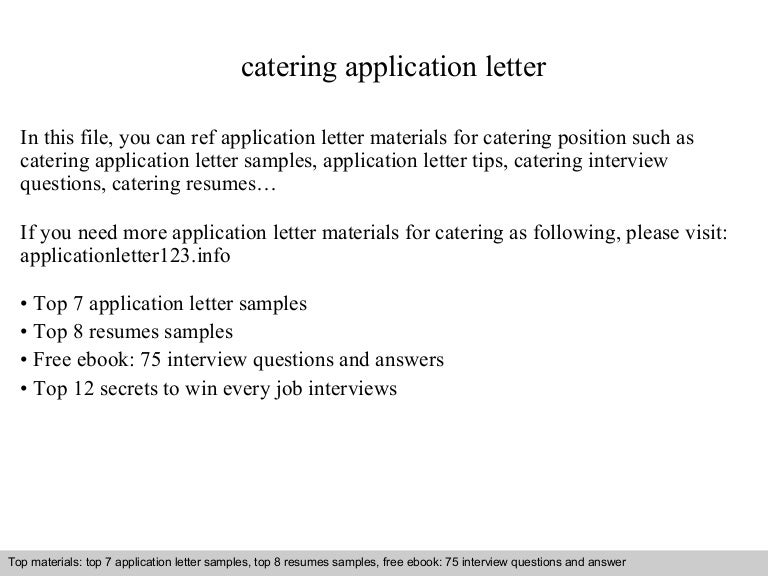 Catering letter of introduction picture