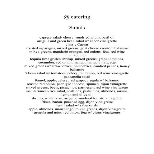 @ Catering Salads
