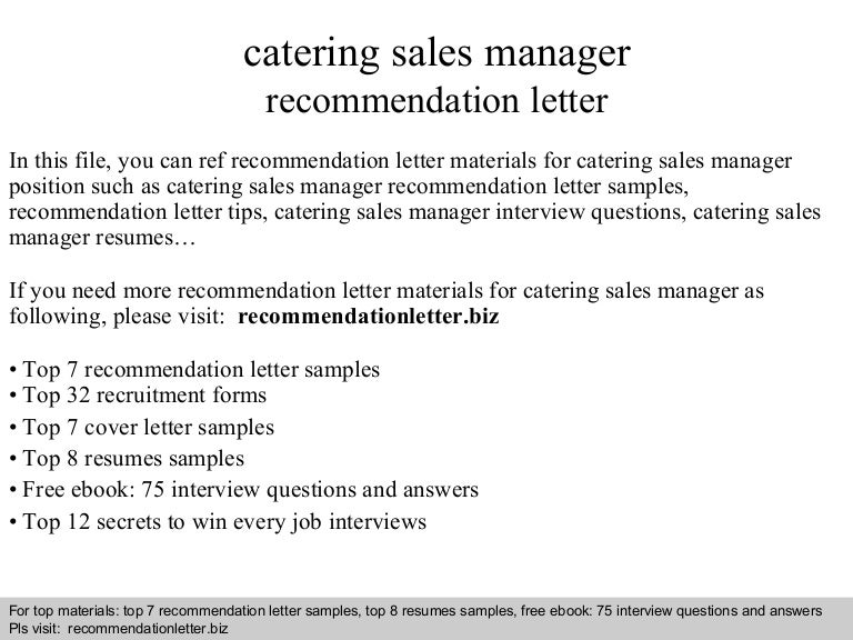 catering sales cover letters