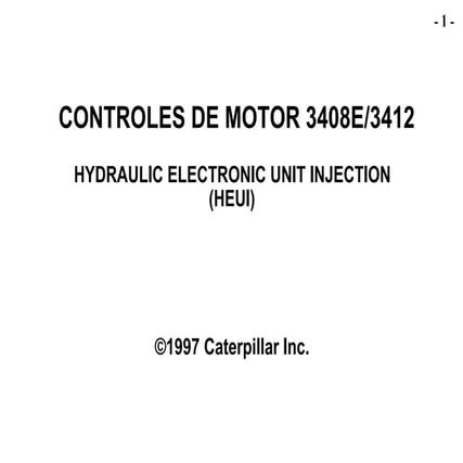 Caterpillar heui-controles-de-motor-3408 e-3412