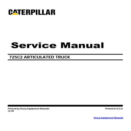 725C2 caterpillar articulated truck service repair manual 2T3 | PDF