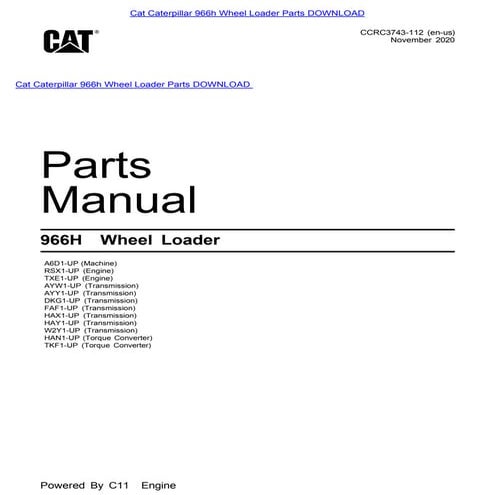 Caterpillar Cat D8R Track-Type Tractor Parts Catalogue Manual.pdf