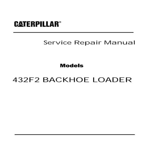 Caterpillar Cat 322 EXCAVATOR (Prefix 8CL) Service Repair Manual ...
