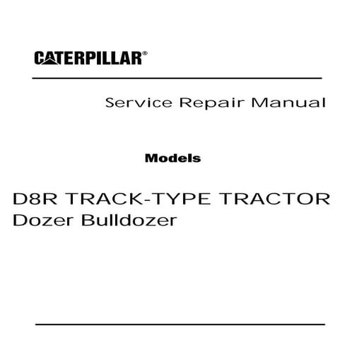 Caterpillar Cat D8R TRACK-TYPE TRACTOR Dozer Bulldozer (Prefix 7XM ...