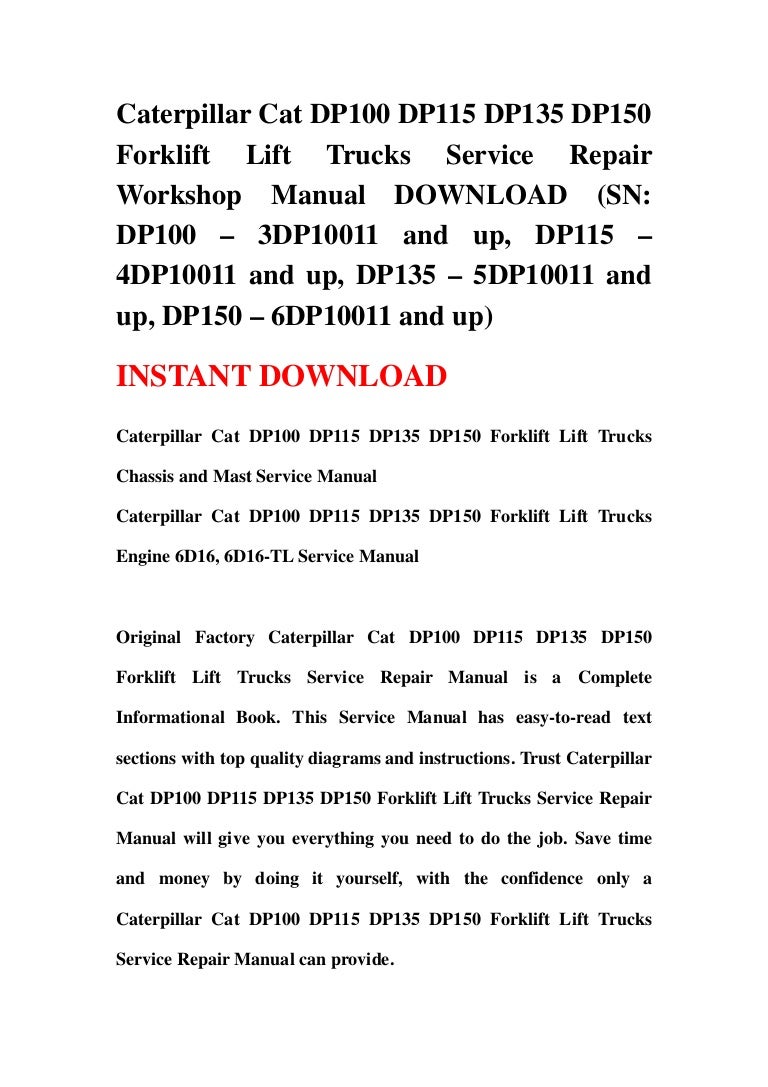 [WRG-2586] Forklift Caterpillar Ec15 Repair Manual | 2019 Ebook Library