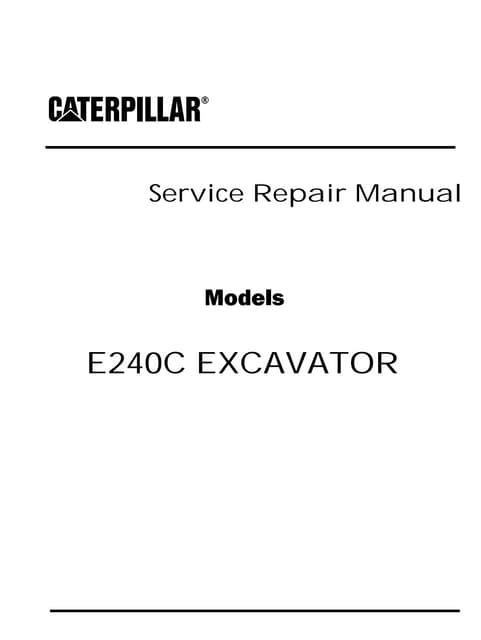 Caterpillar cat el240 b excavator (prefix 5wg) service repair