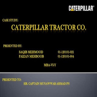 Caterpillar.Inc case study analysis