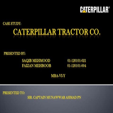 Caterpillar.Inc case study analysis