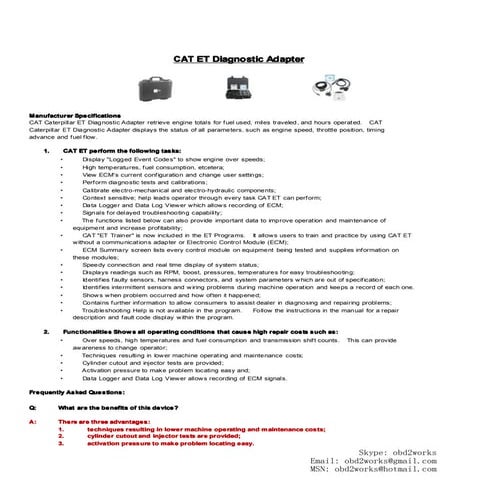 Cat et diagnostic_adapter | PDF