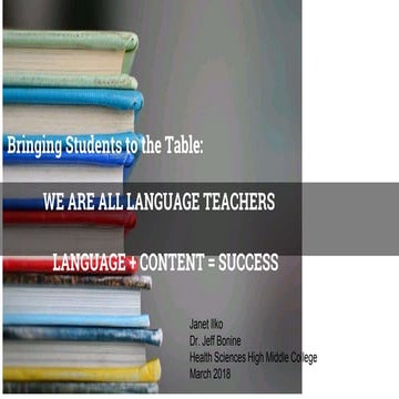 Cate we are all language teachers by dr. jeff bonine and janet ilko