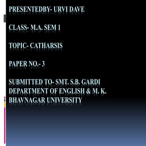 Catharsis 