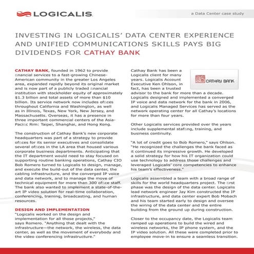 Case Study Cathay Bank