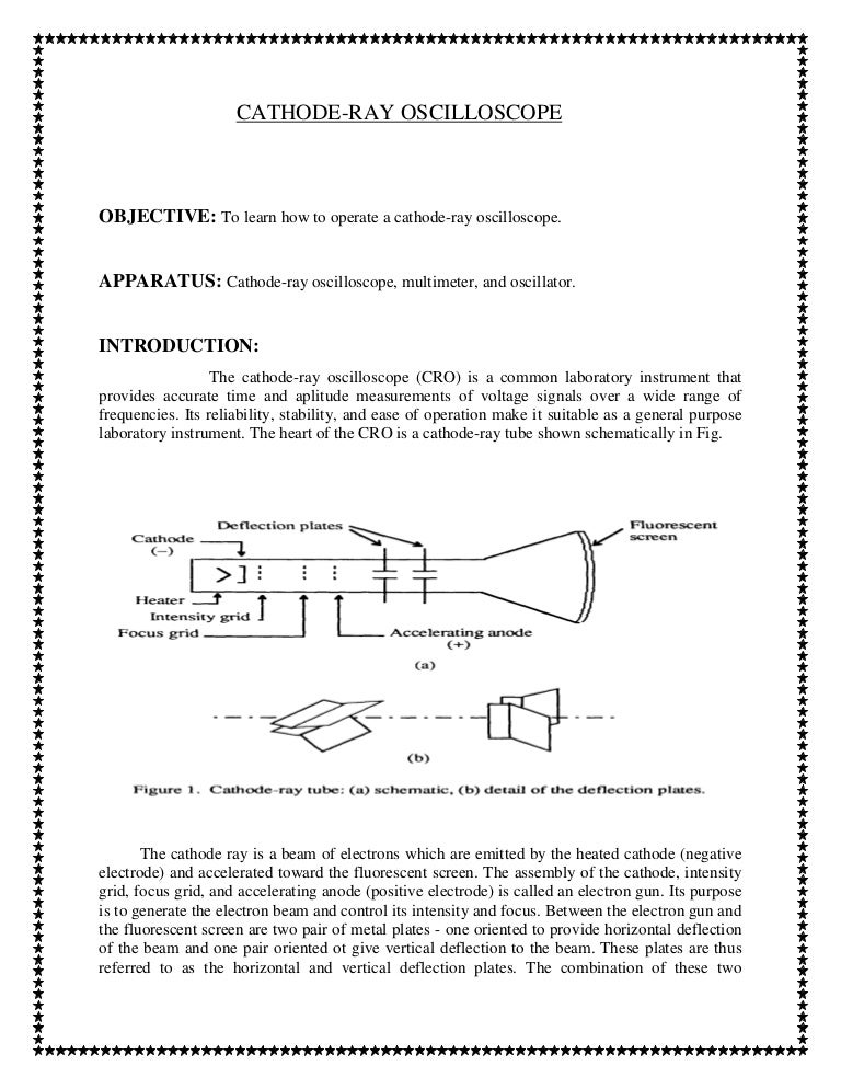 Cathode ray oscilloscope