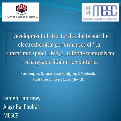 Cathode materials for rechargeable lithium ion batteries