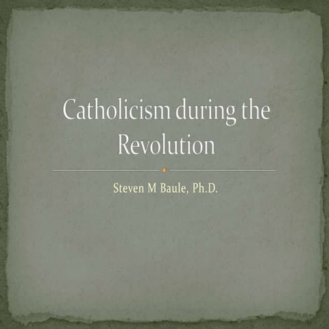 Catholicism during the American Revolution