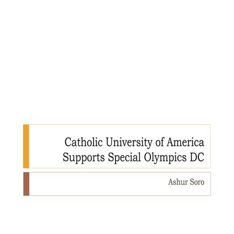 Catholic University of America Supports Special Olympics DC