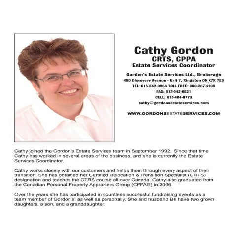 Cathy Gordon Resume