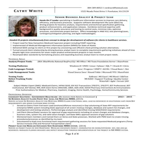 Cathy white resume_2016