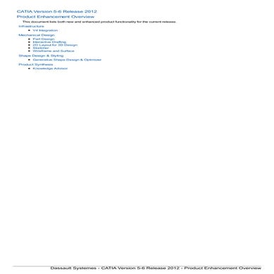 Catia productenhancementoverview v5-6r2012