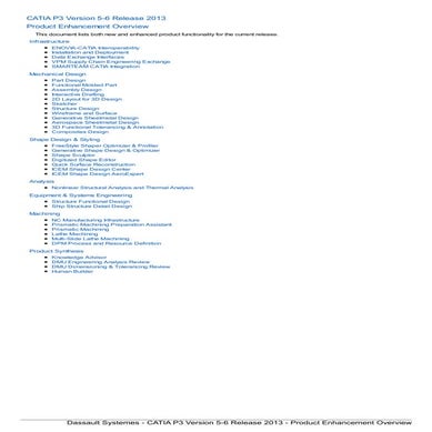 Catia productenhancementoverview v5-6r2013