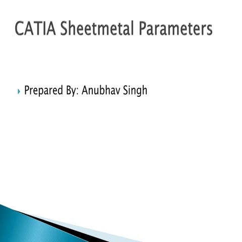 Catia sheetmetal parameters