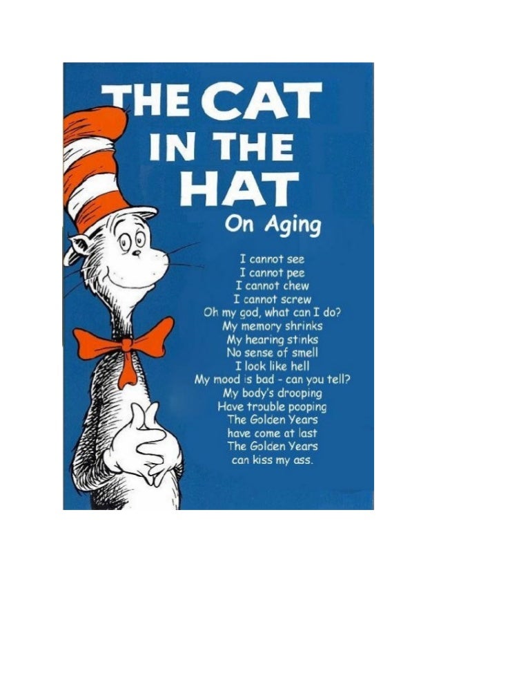 Cat in the hat on aging