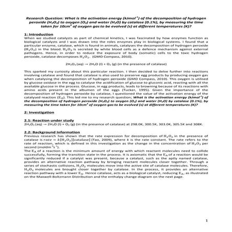 Catlase ia chemistry