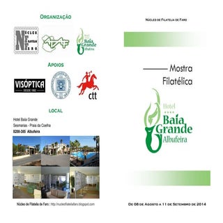 Catálogo Mostra Filatélica Hotel Ba...