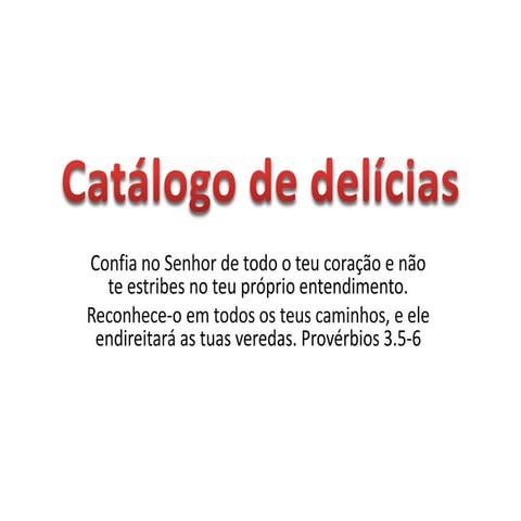 Catálogo de delícias
