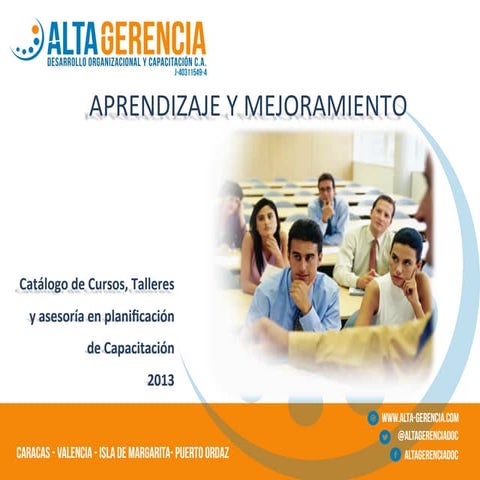 Catálogo de formación y eventos 2013