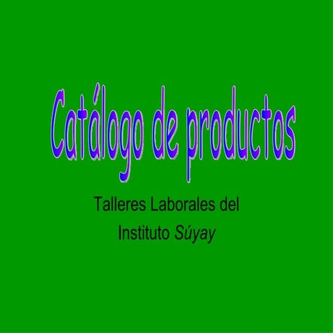 CatáLogo De Productos