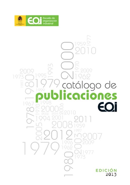 Catálogo de publicaciones EOI 2013