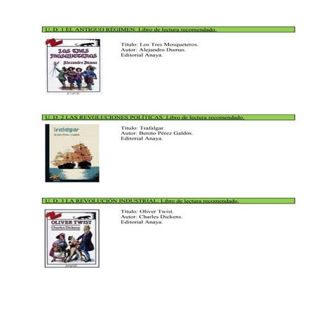 Catálogo libros de lectura recomendados