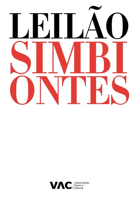 Catálogo Leilão Simbiontes 2012