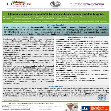 Pòster "Quan signes subtils revelen una patologia"